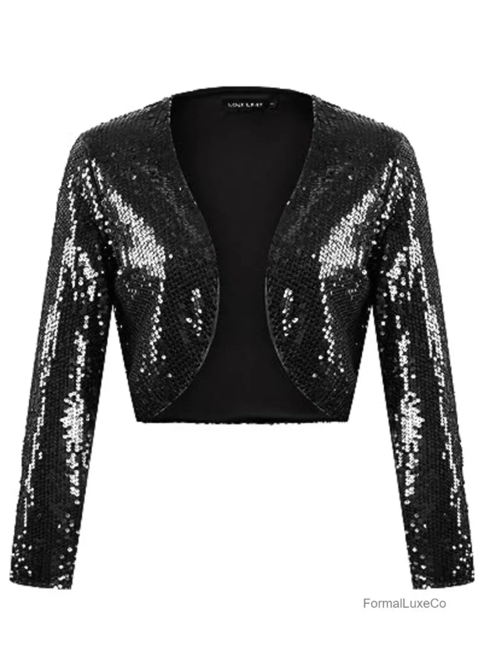 Sequin Shrug Bolero Long Sleeve Sparkly Party Cardigan
